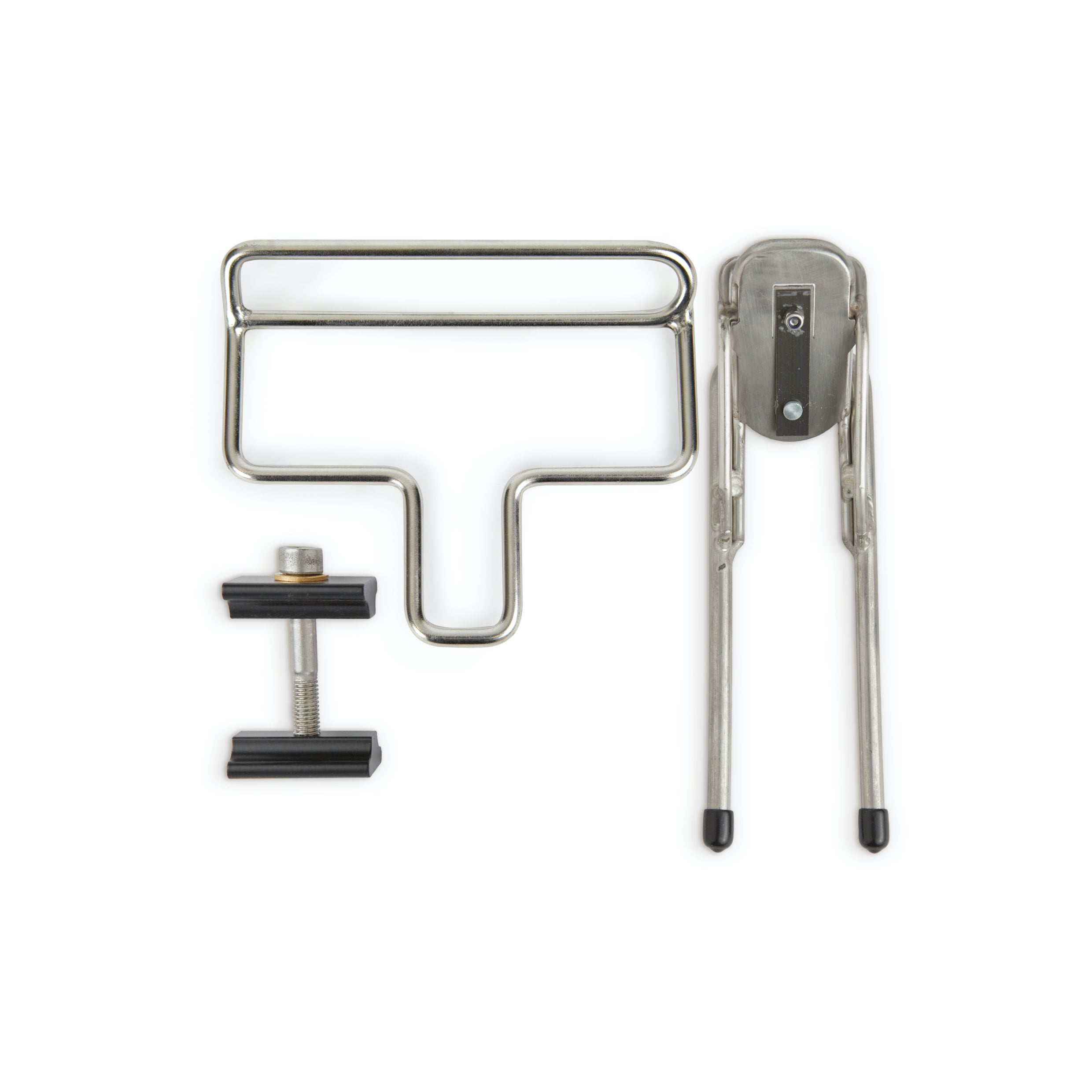 Components included in Frost and Sekers quick-release micro-rack for Brompton bikes.