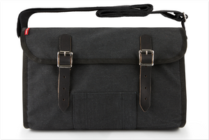 The New Otis, 16L, Saddle Bag - Black Canvas, Black Leather